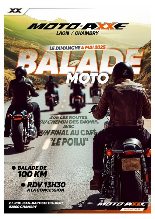 Balade Moto proposée par Moto Axxe Laon